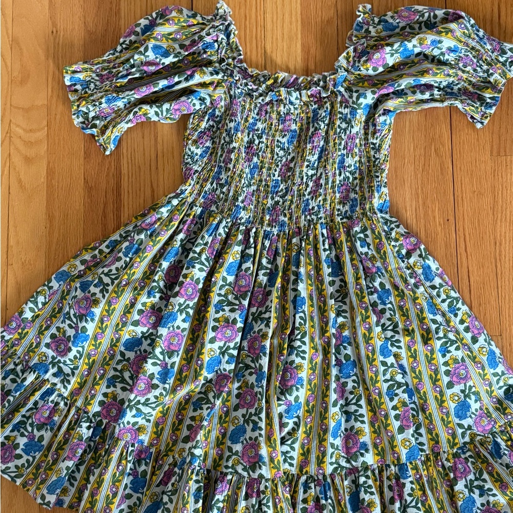 Mille Resort Brazil Floral Smocked Midi Dress – Size M
